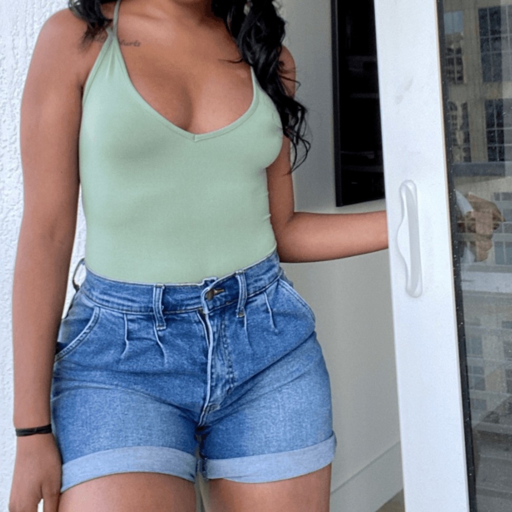 Sage Criss-Cross Bodysuit